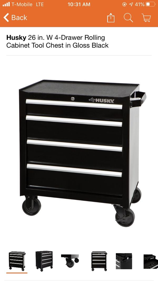 Husky 26 in. W 4-Drawer Rolling Cabinet Tool Chest in ...