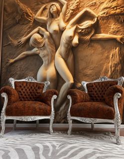 Set of New Queen Ann snakeskin print chairs
