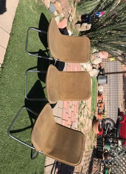Leather folding chairs