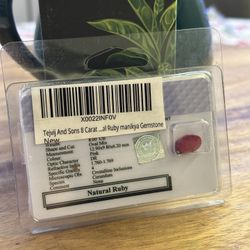 Tejvij And Sons Natural Ruby Manik Chuni Gemstone