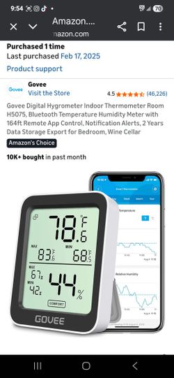 Digital Hydroponic Thermometer For Growing Tent  