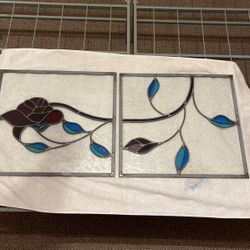 2 Piece Stain Glass Window 