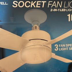 Socket Fan With Remote