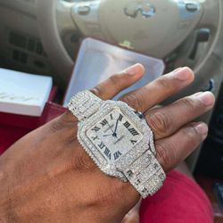 Iced Out Diamond  Cartier VVS Moissanite Pass Diamond Tester FaceTime verification 
