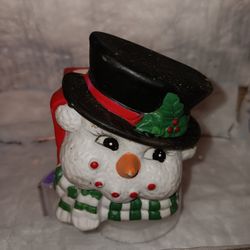 382 Snowman Candle Holder 