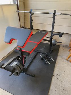 Workout Bench And Weights