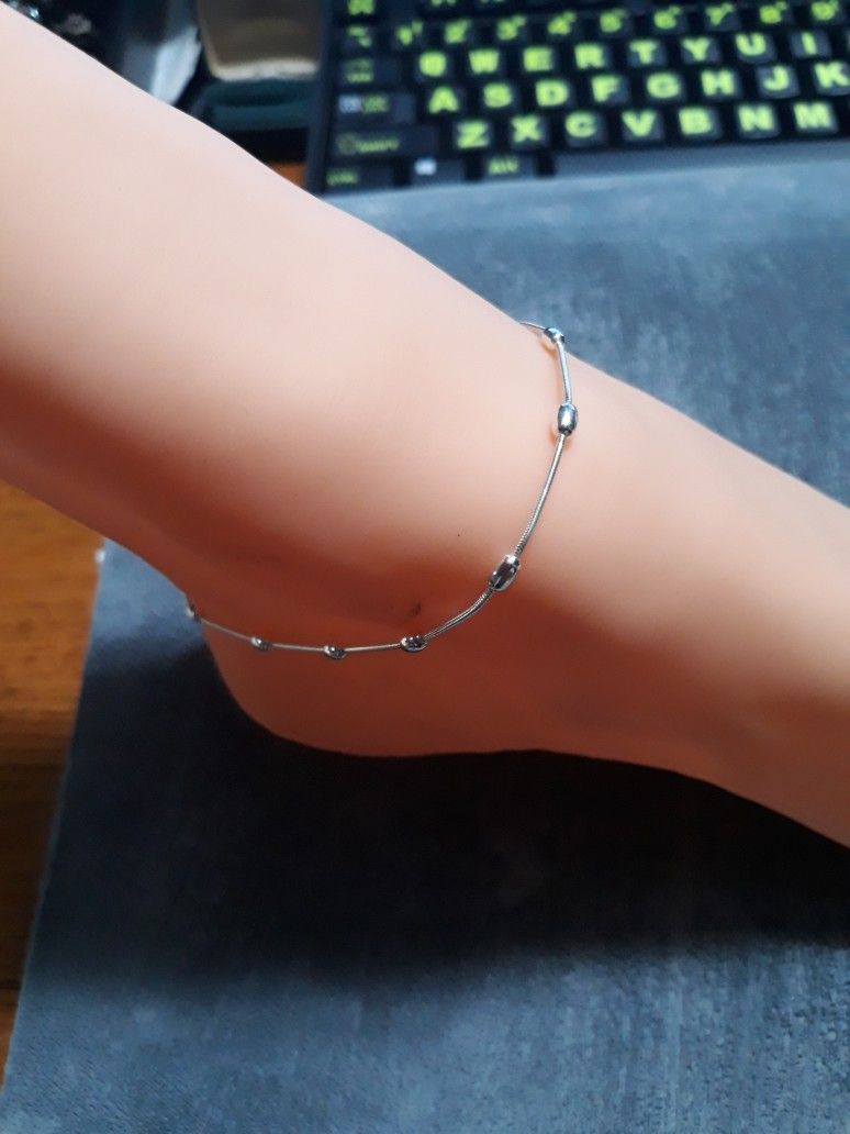 Sterling Silver Anklet 10"
