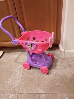Child's Minnie mouse shopping cart like new cash on me please