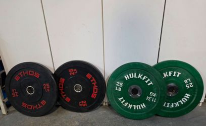 Bumper Olympic Weight Plates Four 25s