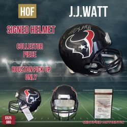 HOF JJ Watt Certified Signed Helmet