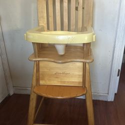 Eddie Bauer Baby Toddler Wood High Chair