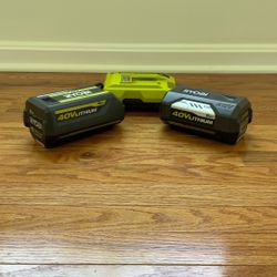 Two Ryobi Lithium Battery 5Ah with one charger