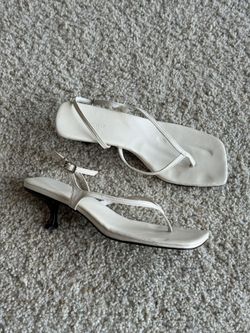 White Strappy Sandals – Size 40