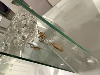 Crystal Glass Chandelier with Hanging Pendants