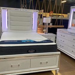 Queen Bedroom Set, Available In Gold Color