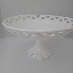 Vintage Collectible Milk Glass Fruit Bowl