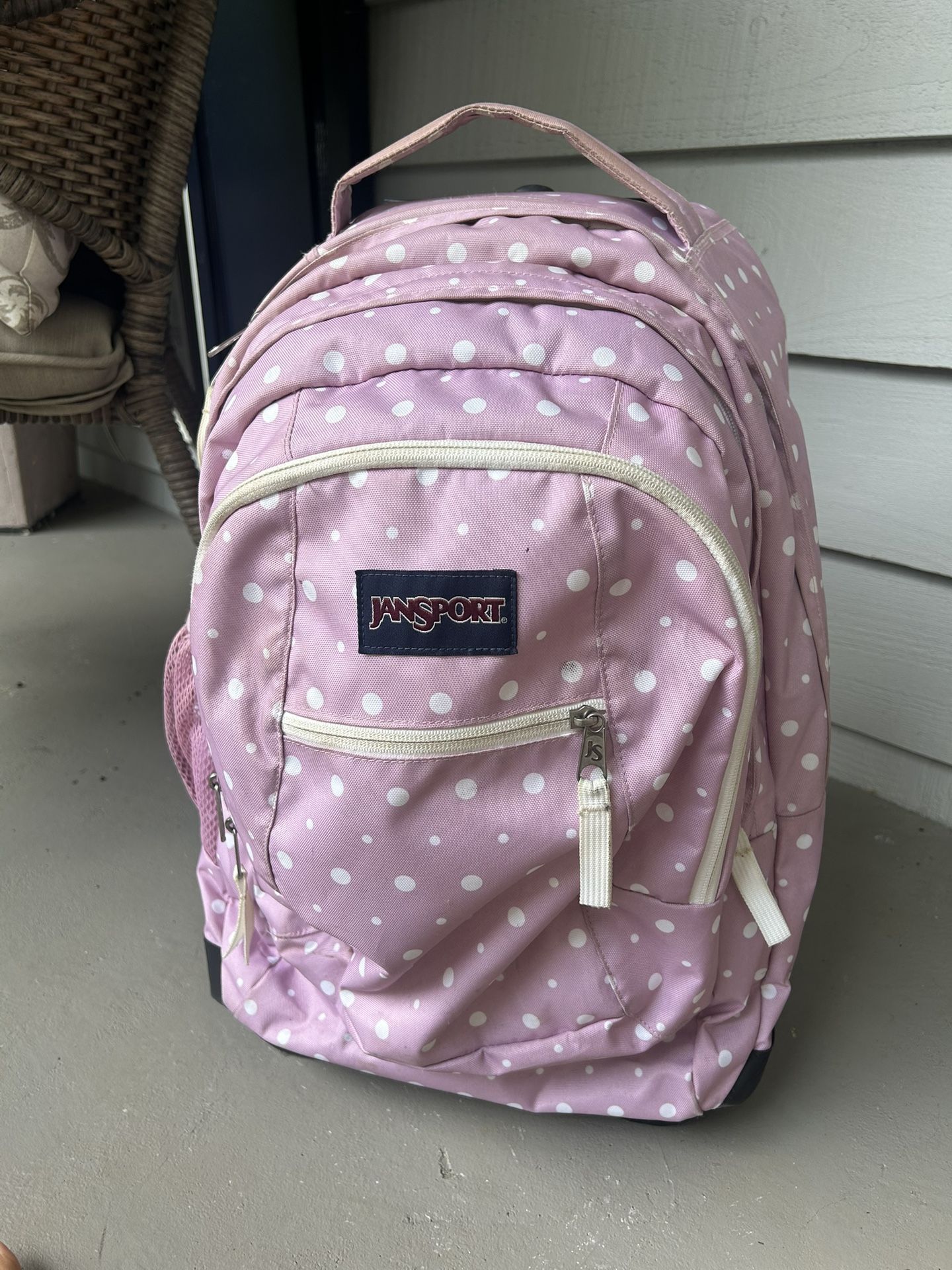 Jan Sport Polka Dot Rolling Backpack