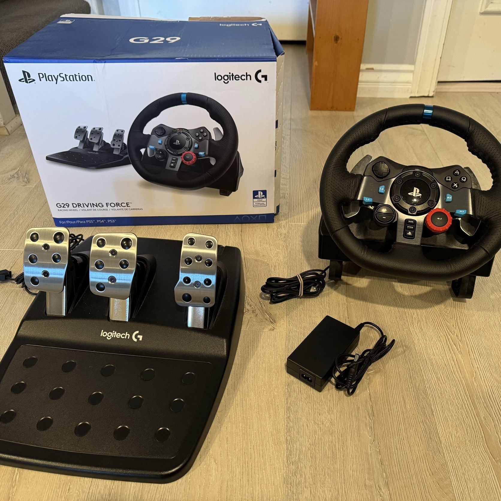 Logitech G29 Driving Force Racing Wheel + Pedals Set for PS4, PS5, & PC