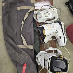 Snowboard With Size 11.5 Boots