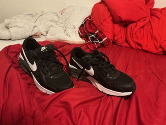 Black and white Nike air maxes