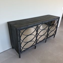 BASSETT  TIFFANY 3 Doors Console - Credenza- Mirrored 