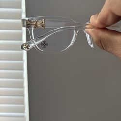 Clear/Gold Chrome Heart Glasses