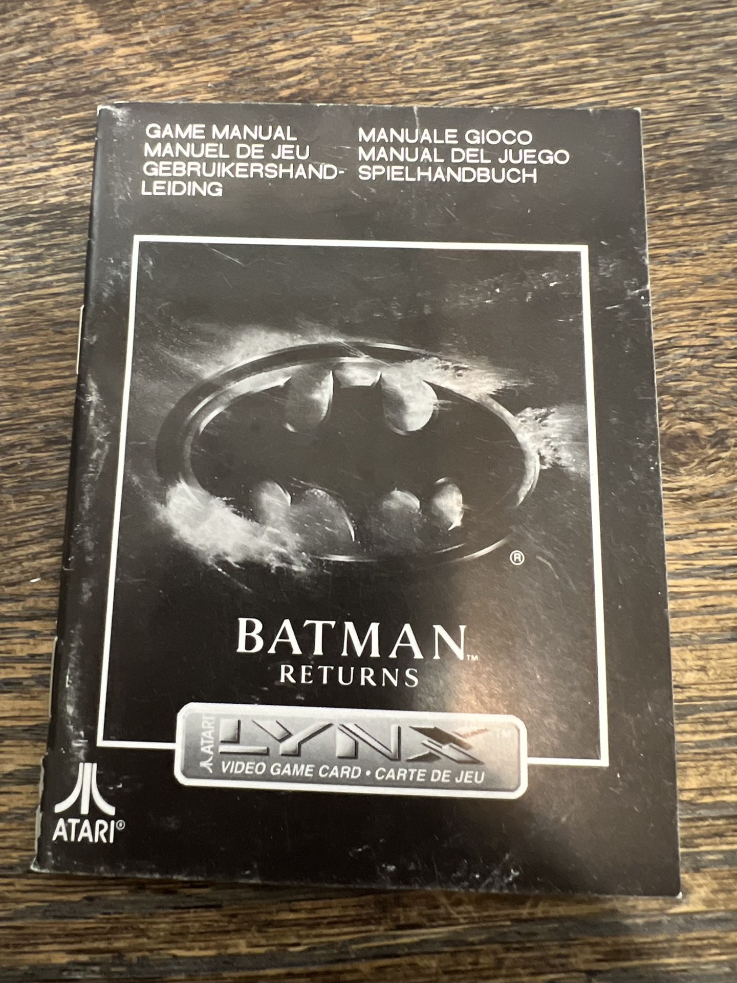 NO GAME - Batman Returns (Atari Lynx, 1992) Authentic Manual Only