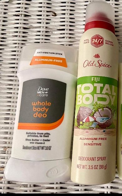 Old Spice Whole Body Deodorant Spray Fiji 3.5 oz; OR Dove Men+Care Whole Body Deodorant Stick for Men Shea Butter & Cedar, 3 oz New