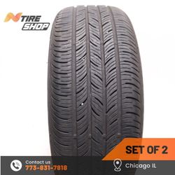 Set of 2 Used  8/32    215/50R17  91H  Continental  ContiProContact