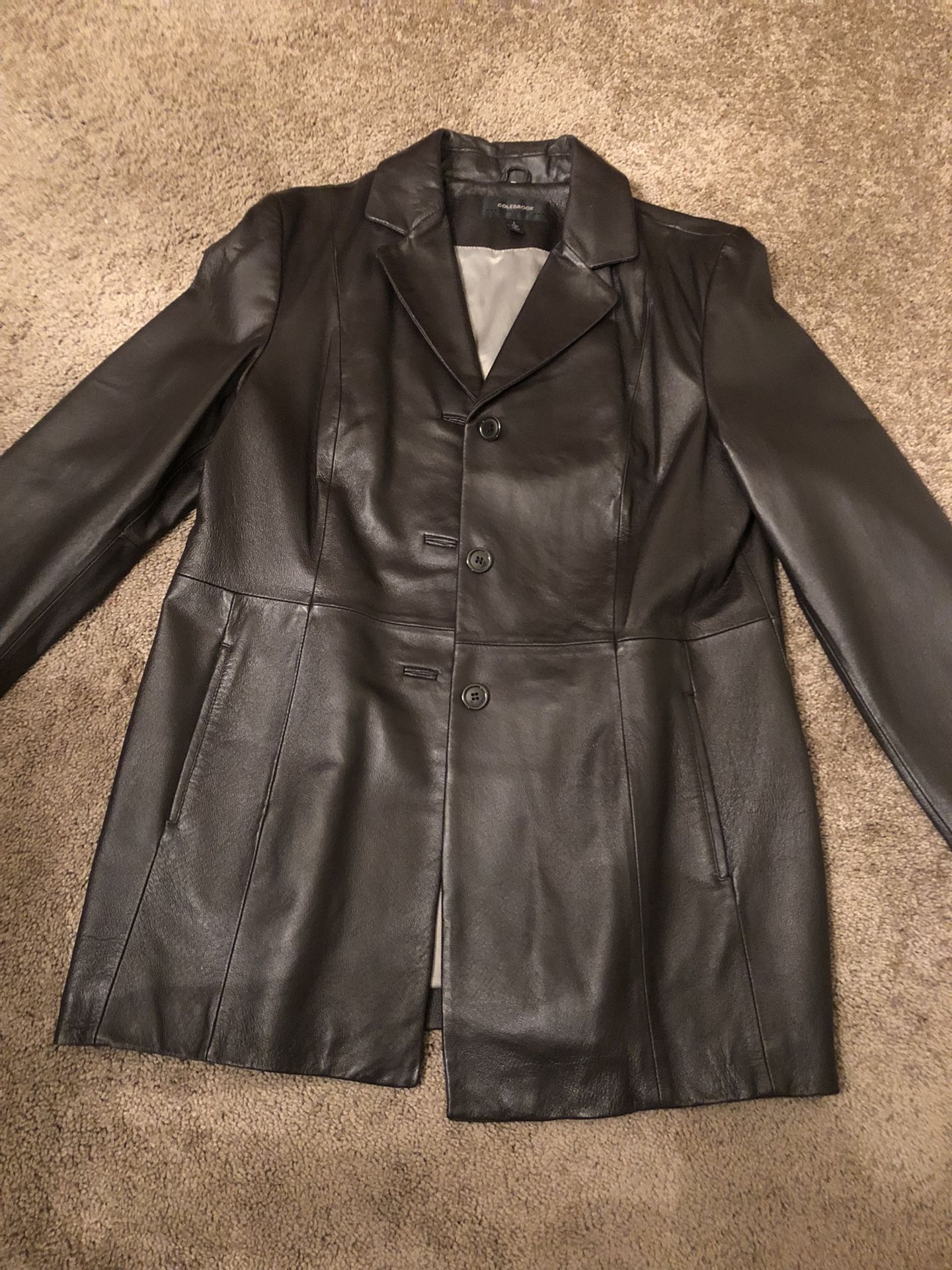 Leather coat