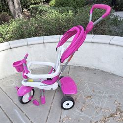 smarTrike Breeze Plus Toddler Tricycle Push Bike – Trike for Baby&Toddler (Princess Pink)
