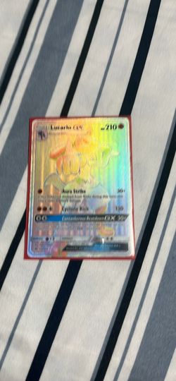 Lucario GX Pokémon Rainbow Rare Holo Card