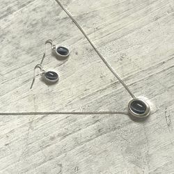 Sonoma Silver Tone Necklace And Earrings Set 