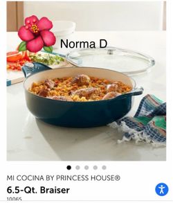 Cacerola de 6.5 qts de hierro forjado nueva en su caja 🌺 princess house 🌺