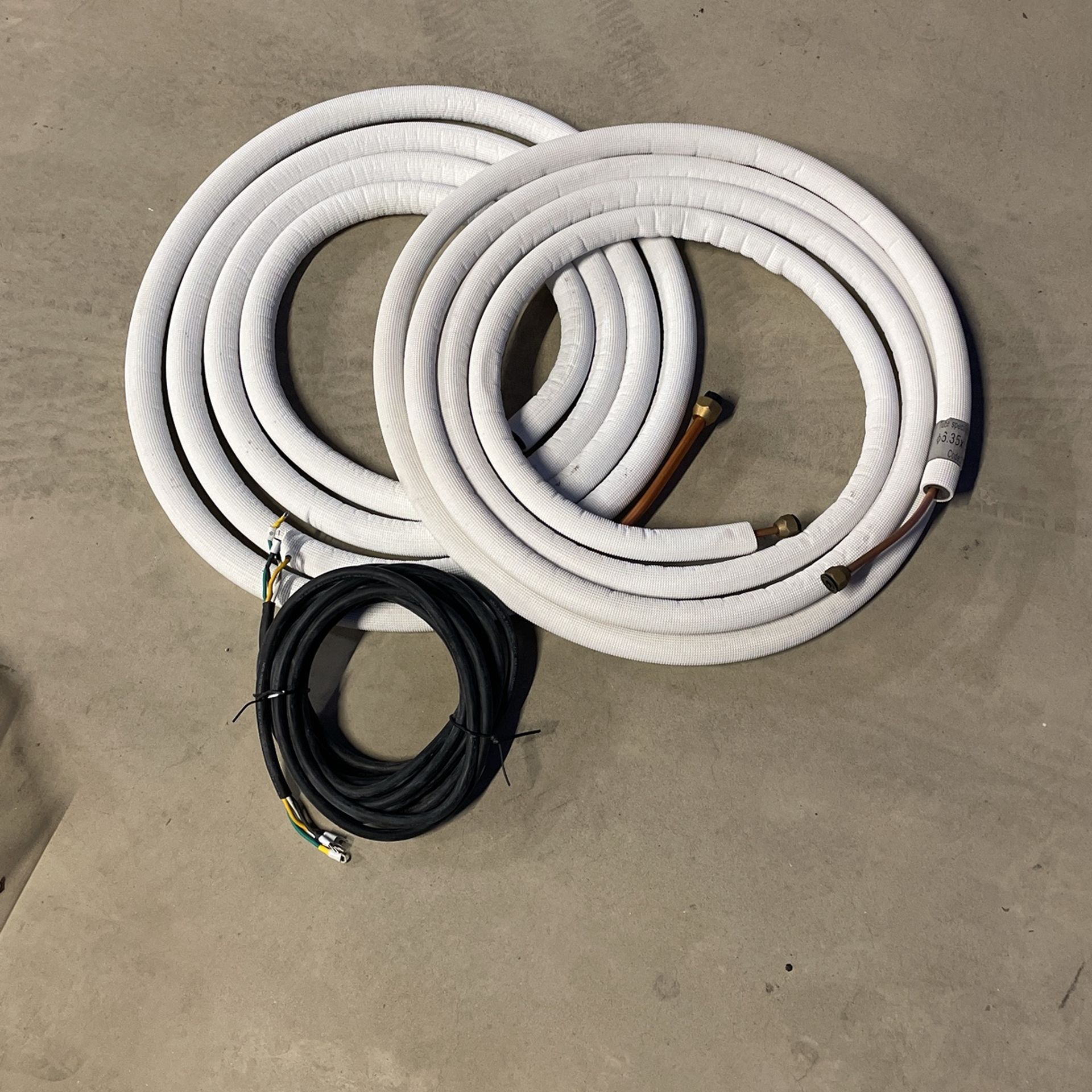 16 ft. Mini Split Line Set 3/8 in. and 1/4 in. O.D Copper Pipes Tubing, Insulation for Air Conditioning