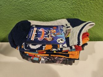 Toddler Space Jam No Show Socks. 6 Pairs.  Sz. 4 1/2-8 1/2