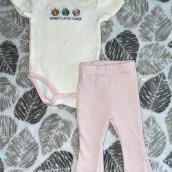 Chick Pea Organic 3-6 Months Baby Girl Outfit 