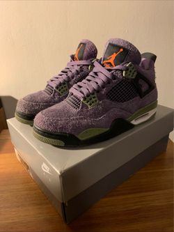 Jordan 4 canyon purple, unisex size 8.5 women’s/ 7 men’s