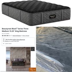 🔥KING SIZE🔥| Beautyrest Black® Series Three Medium Top Mattress