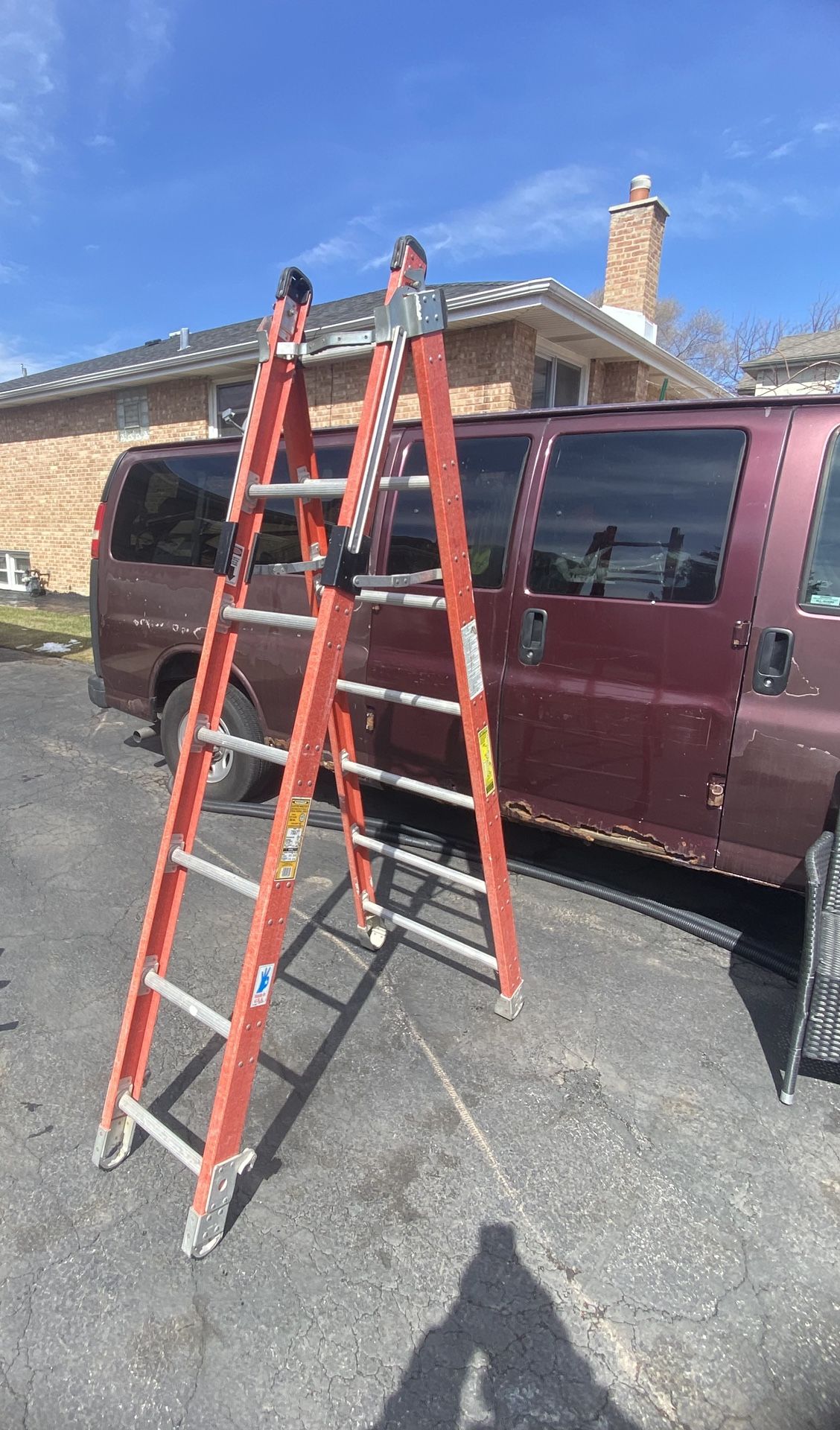 14 ' fiberglass combination ladder