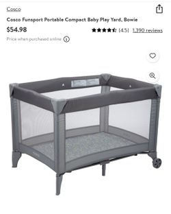 Cosco Funsport Portable Compact Baby Play Yard Gray Arrows