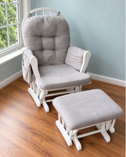Glider Rocking Chair & Ottoman Set – Very Good Condition