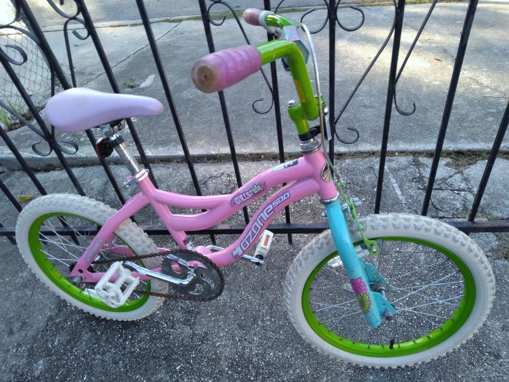 GIRLS 18 INCH OZONE 500/GIRLS RULE BIKE