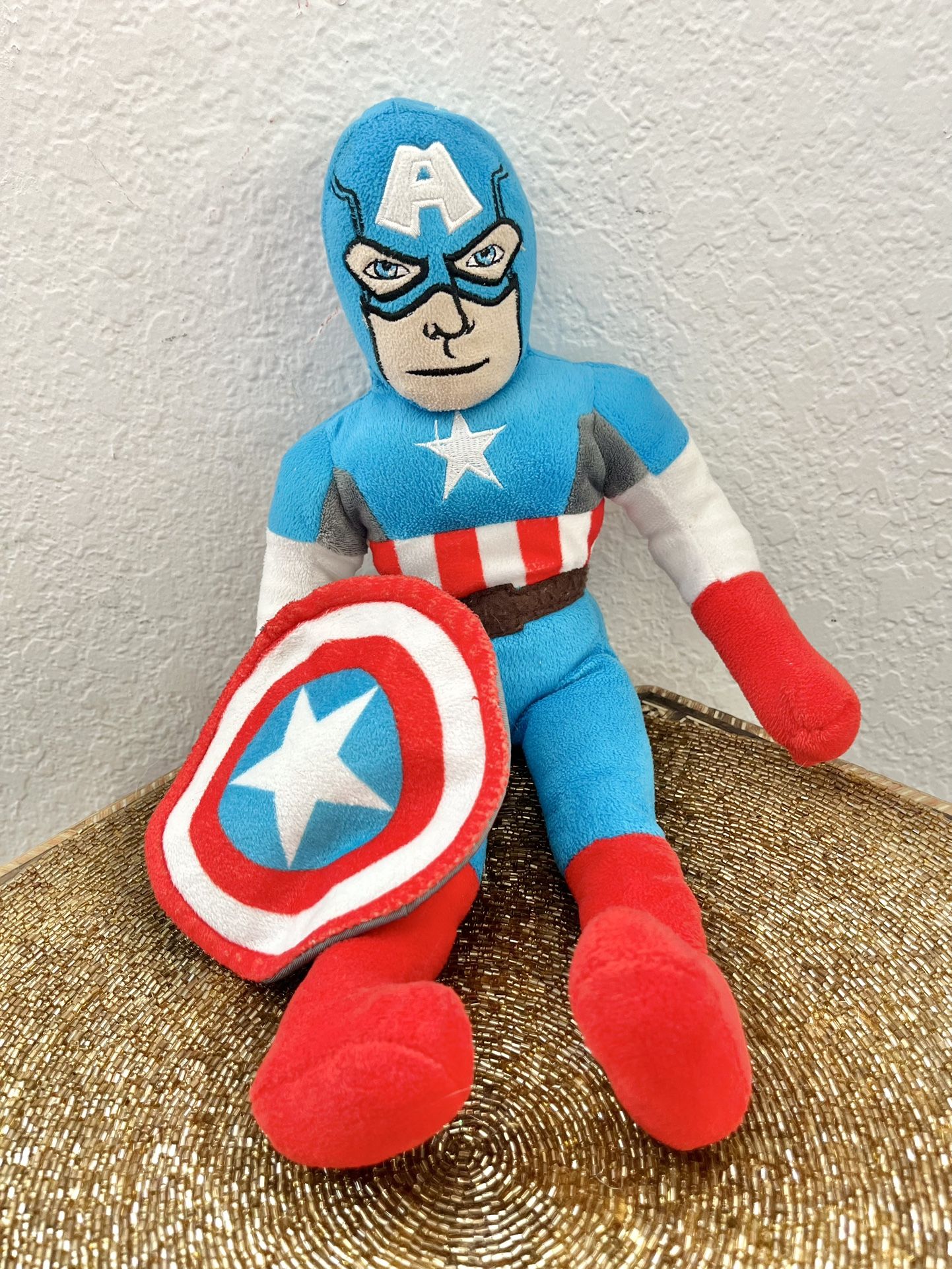 Marvel Captain America Plush Avengers Stuffed Animal Toy with Shield 17”