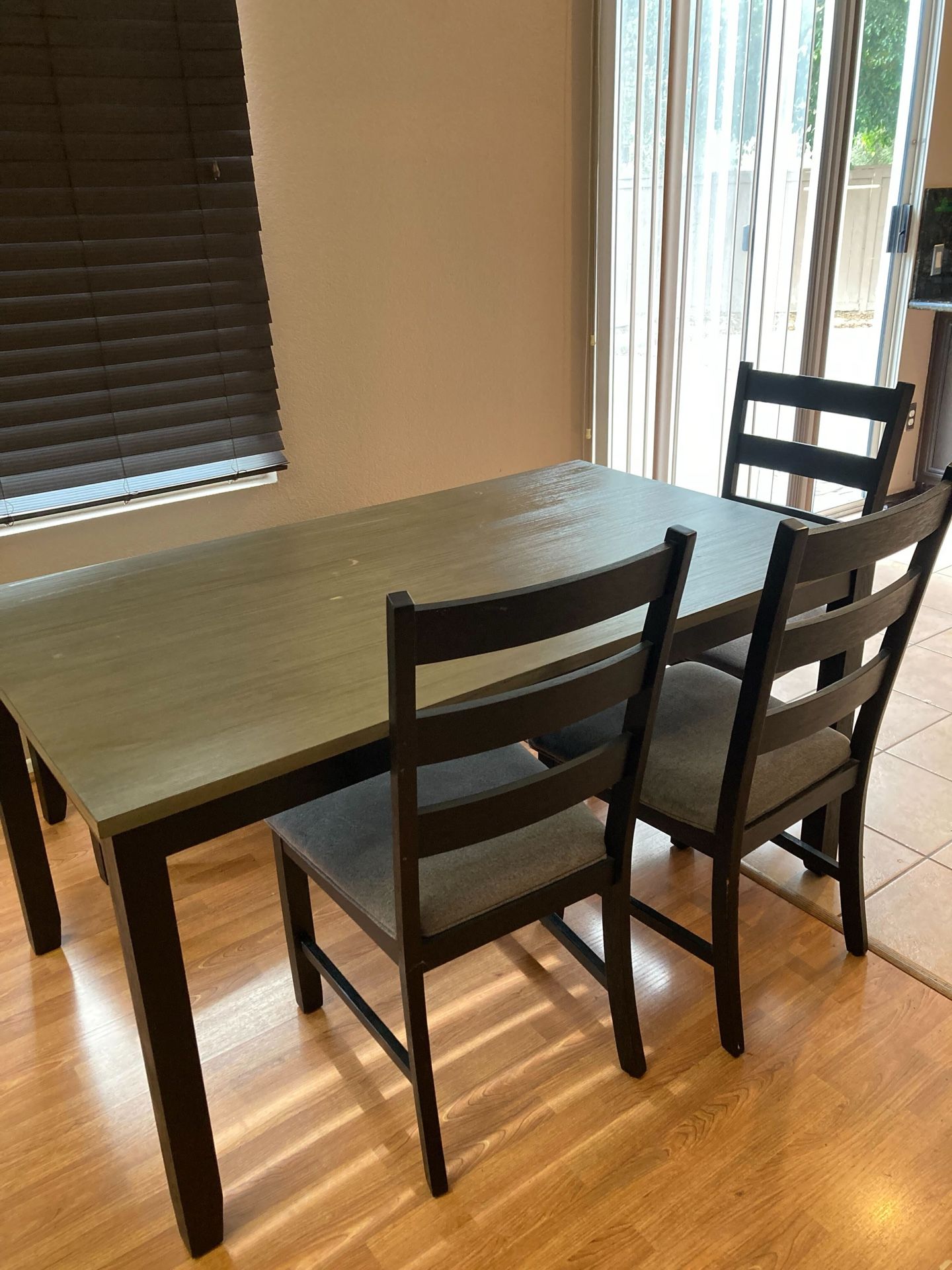 37”x60” Dining Table With Bench