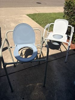 Two Portable Bedside Commodes – Clean & Ready to Use
