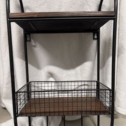 Wood And Metal Shelves
