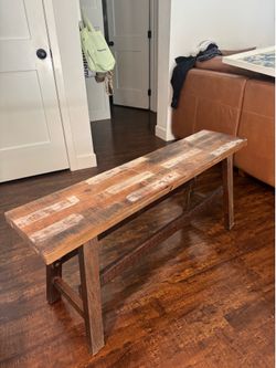 Wooden bench
