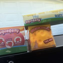 Squeeezy Squishies Jumbo Cheese Jumbo Peach Jumbo Butter 