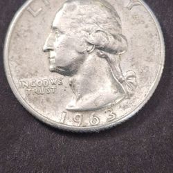 Silver 1963 D Quarter 